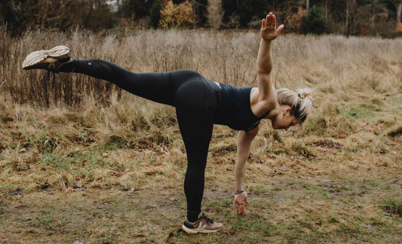 Warrior yoga pose by Lauren at Ren Yoga